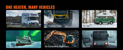 SucceBuy 8KW Diesel Air Heater | LCD Panel, Remote Control, Low Noise Parking Heater for Truck, Trailer & Boat