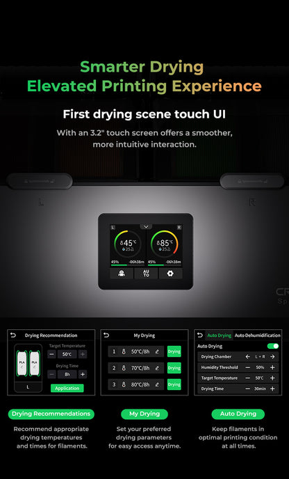 Creality Space Pi X4 Filament Dryer – Dual Chamber, Active Dehumidification
