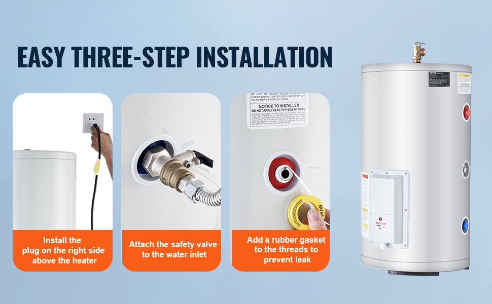 SucceBuy Electric Water Heater 40/70L – LED Display & IPX4 Waterproof