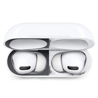 Black R.E.D. Shopping Airpods Shield Case with textured exterior and precise cutouts for easy access.