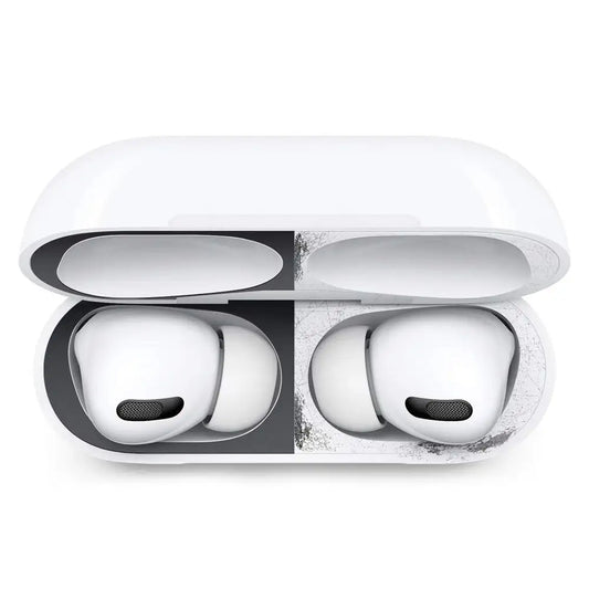 Black R.E.D. Shopping Airpods Shield Case with textured exterior and precise cutouts for easy access.