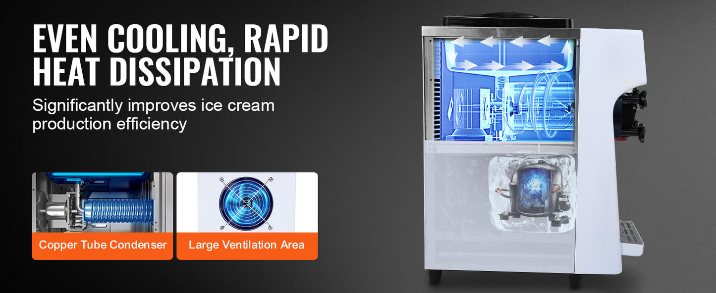 SucceBuy 4L Soft Serve Ice Cream Machine – Touch Screen, Auto Clean, Pre-Cooling | EU