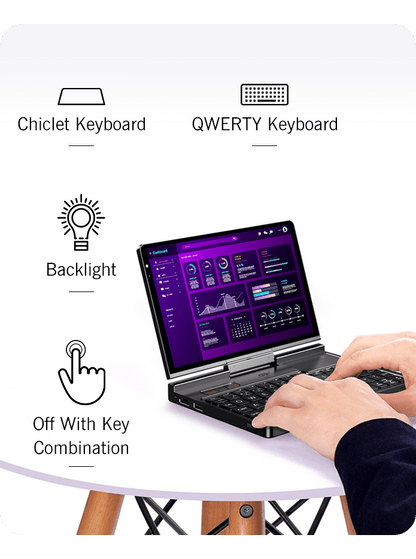 GPD Pocket 4 Handheld Mini Laptop — 8.8" Touch Screen, Portable Gaming & Office PC