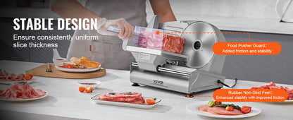 SucceBuy Electric Meat Slicer | 200W | 19cm Blade | Adjustable Thickness | EU 220V