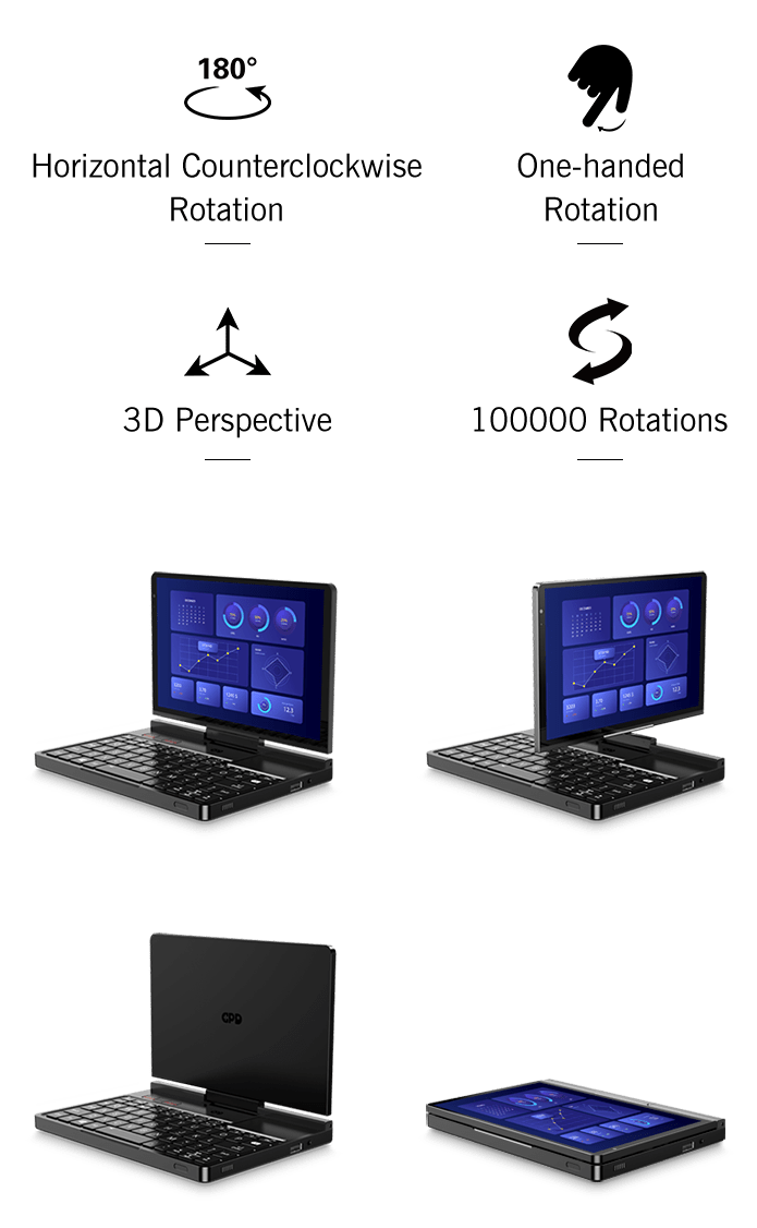 GPD Pocket 4 Handheld Mini Laptop — 8.8" Touch Screen, Portable Gaming & Office PC