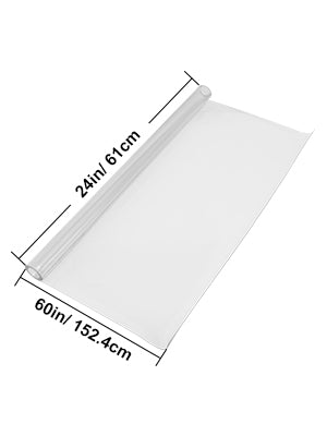 SucceBuy Transparent PVC Table Cloth – 1.5–2mm Soft Glass, Waterproof, Oilproof Desk Protector