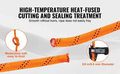 SucceBuy 120ft Double-Braided Polyester Rope | 4000 LBS