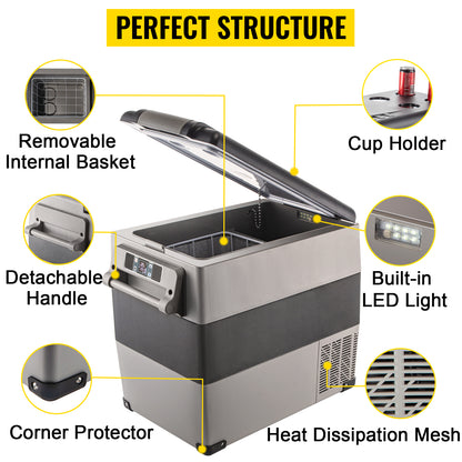 SucceBuy Portable Car Refrigerator & Freezer | 20–55L | DC 12V/24V & AC 110-240V | EU Stock