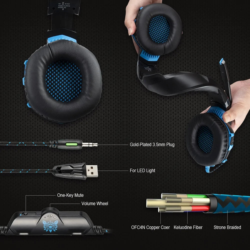 R.E.D. Shopping gaming headphones with immersive sound and flexible microphone, featuring over-ear design for comfortable gaming sessions.