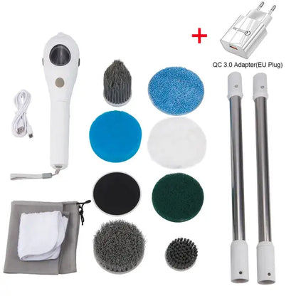 R.E.D. Shopping household cleaning brush set with multiple scrubbing tools for kitchen, bathroom, and household cleaning tasks.