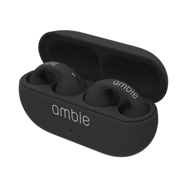 Wireless Bluetooth earphones with deep bass and clear sound, featuring compact in-ear design by R.E.D. Shopping.