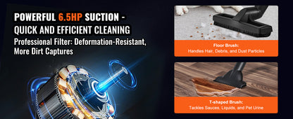 SucceBuy Stainless Steel Wet & Dry Shop Vacuum – 1000W+, Powerful Suction, 18L/20L/30L, for Carpet, Debris & Pet Hair