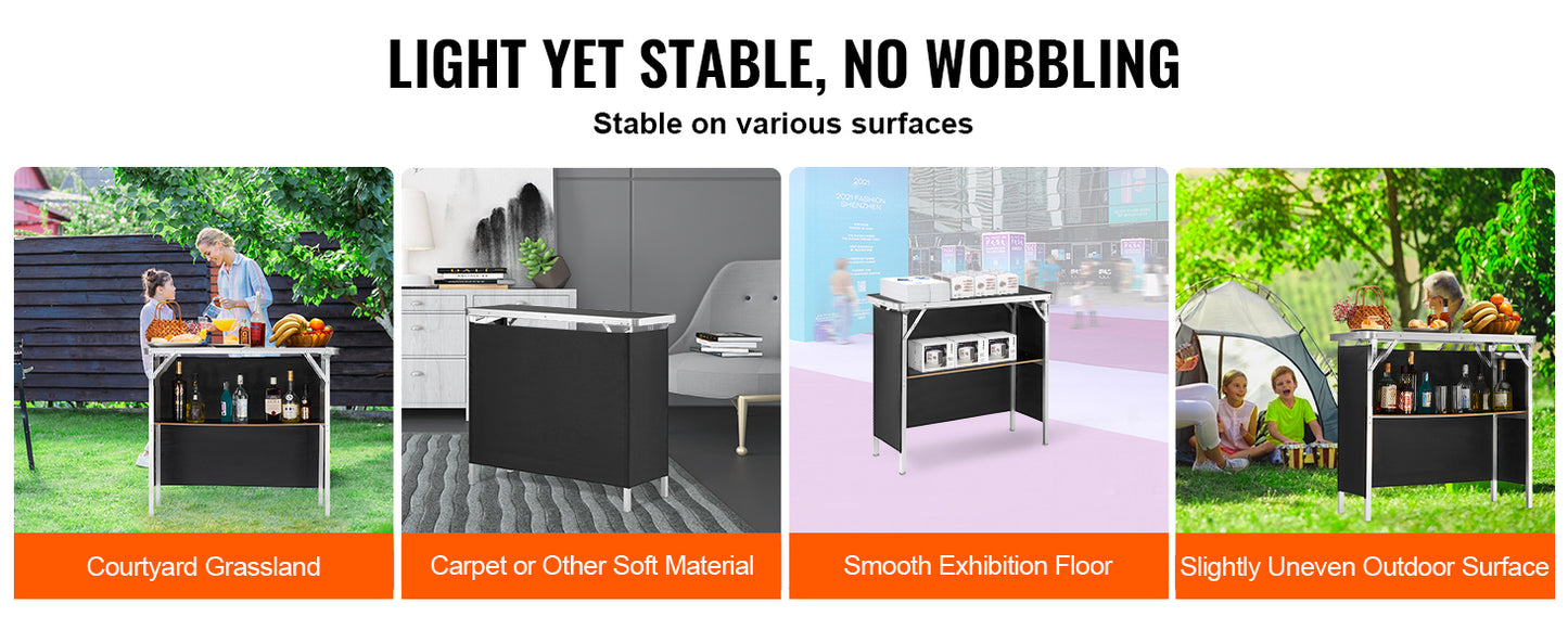 SucceBuy Portable Folding Bar Table | Trade Show Podium with EU Shipping