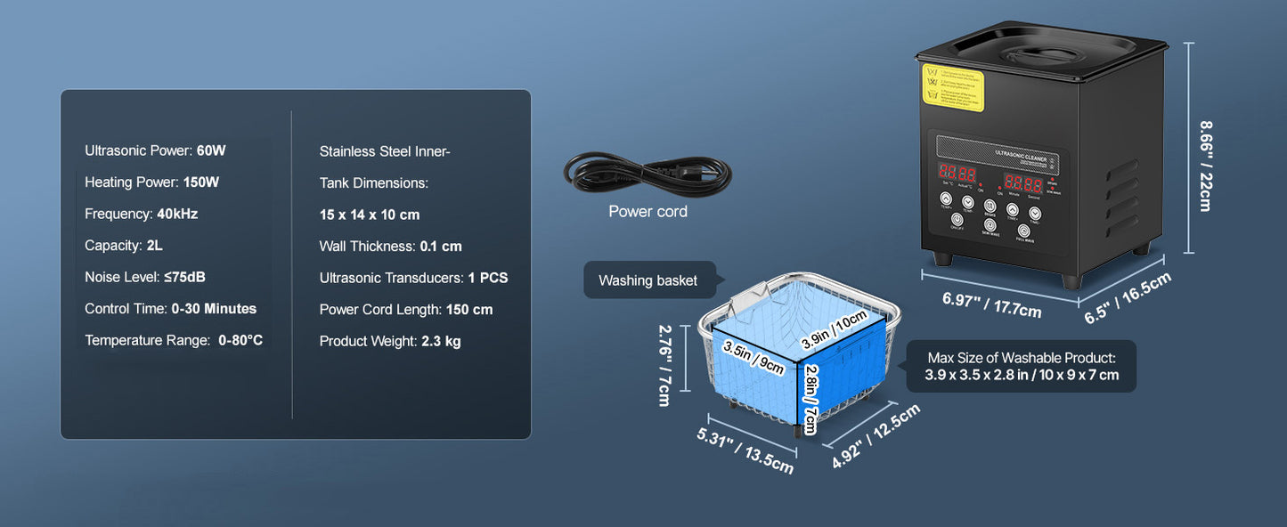 SucceBuy Ultrasonic Cleaner 2L–15L | Portable | Home & Kitchen Use