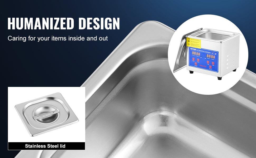 SucceBuy 1.3L Ultrasonic Cleaner with Digital Timer – Jewelry, Glasses & Home Appliances