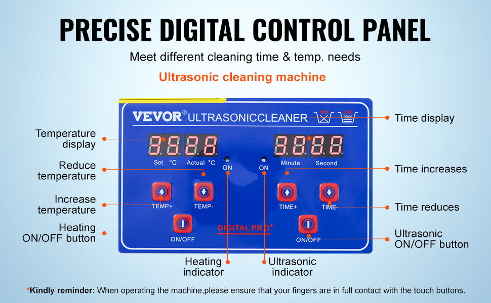 SucceBuy 1.3L Ultrasonic Cleaner with Digital Timer – Jewelry, Glasses & Home Appliances