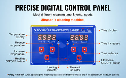 SucceBuy 1.3L Ultrasonic Cleaner with Digital Timer – Jewelry, Glasses & Home Appliances