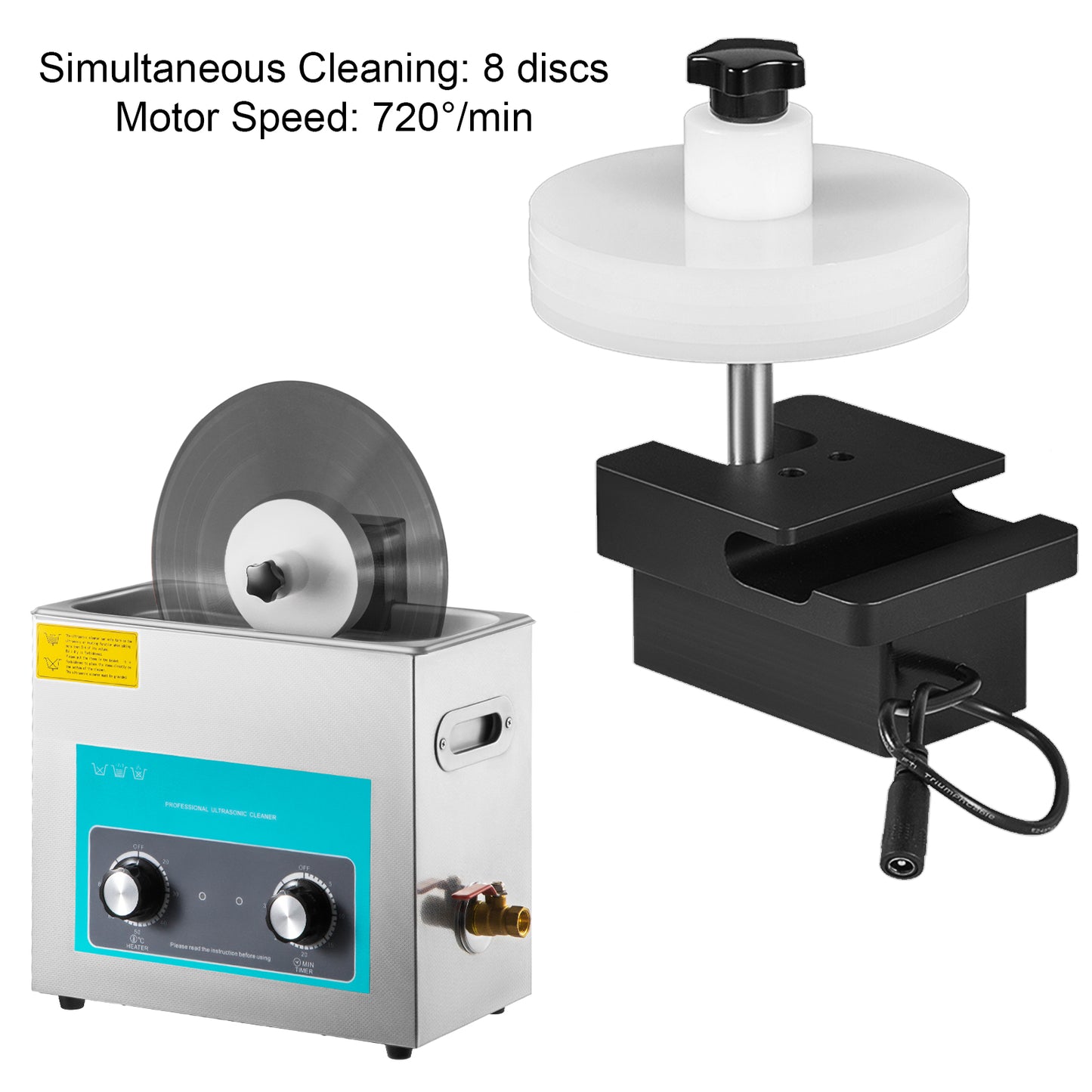 SucceBuy 6L Ultrasonic Vinyl Record Cleaner | Jewelry, Dental & Contact Lens