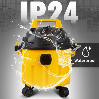 SucceBuy 2.6 Gallon Wet Dry Vac – 2.5 Peak HP, 3-in-1 Portable Shop Vacuum with Blowing Function