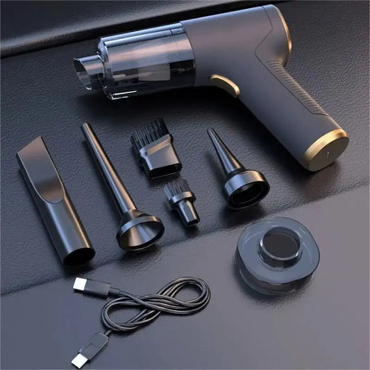 R.E.D. Shopping cordless handheld vacuum cleaner showing a sleek design with a nozzle and ergonomic handle for powerful suction.