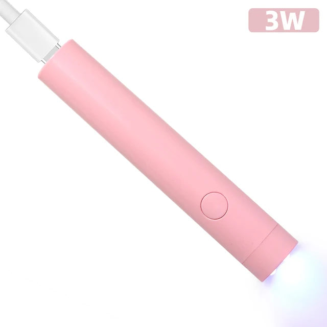 Mini UV LED nail lamp from R.E.D. Shopping for gel polish curing, compact design for quick, efficient nail drying.