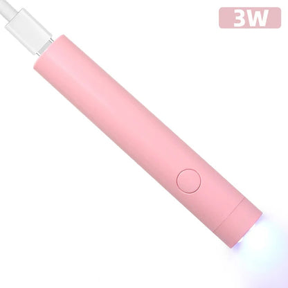 Mini UV LED nail lamp from R.E.D. Shopping for gel polish curing, compact design for quick, efficient nail drying.